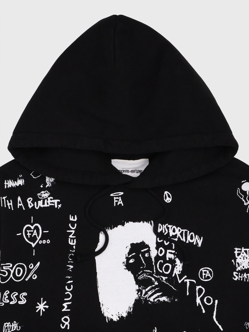 Худи F*cking Awesome Distortion Hoodie Black AOP