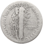 1 дайм (10 центов) 1936. США F- (Меркурий) Серебро