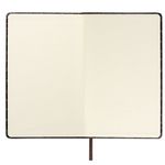 Скетчбук, слоновая кость 140 г/м2, 130х210 мм, 80 л., КОЖЗАМ, резинка, BRAUBERG ART CLASSIC, CROCO, коричневый, 116471