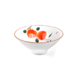 312108.6  Пиала ТАНСКИЙ КОНУС "Хурма" РУЧНАЯ РОСПИСЬ, форма Конус, 50мл, фарфор