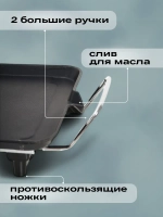 Гриль барбекю электрический для дома и кухни Delisimple BigFry