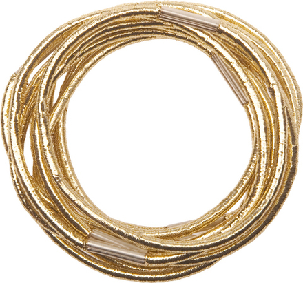 Резинки для волос DEWAL золотые midi (уп.10шт)