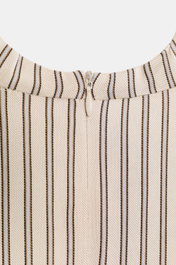 ZARA МИНИ-ПЛАТЬЕ В ПОЛОСКУ С КРУЖЕВОМ, РОЗОВЫЙ