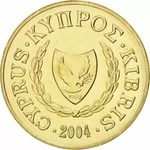 Cyprus, 10 Cents (Type 2 Coat of Arms), 2004, BU