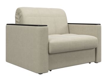 Кресло Неаполь 0,8 - Velutto 17 бежевый/накладка венге