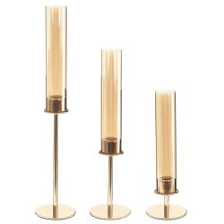 GAEM Набор из 3-х подсвечников, L10 W10 H50 см, 2в.
