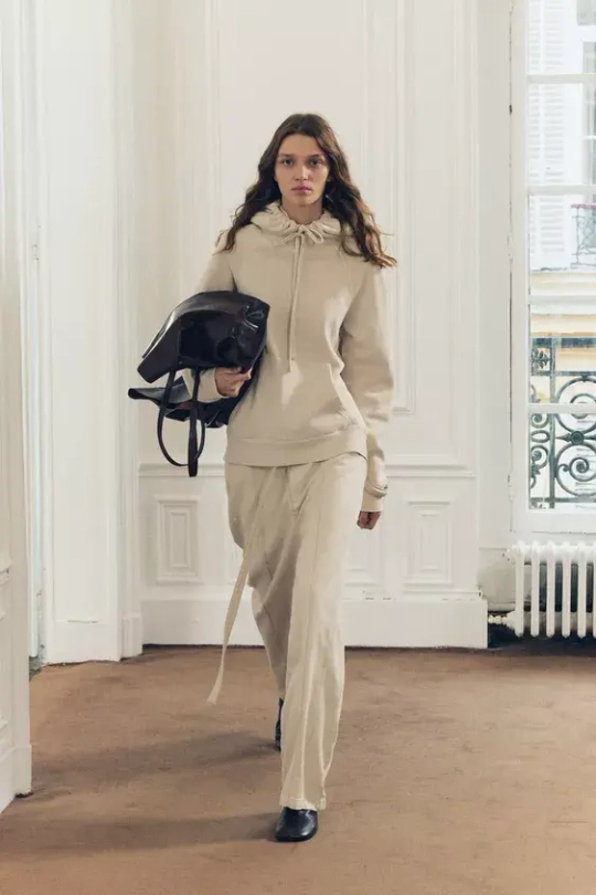 ZARA ХУДИ ИЗ ТКАНИ С ЭФФЕКТОМ ПОТЕРТОСТИ, КАМЕННО-СЕРЫЙ