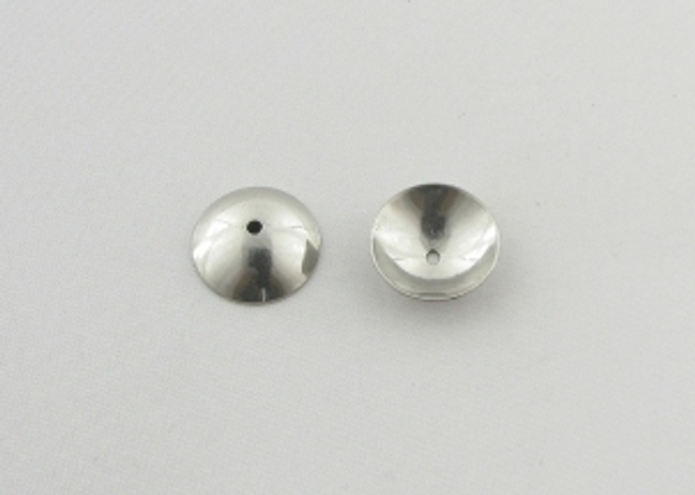f188 Шапочки для бусин классические 8мм, нерж. сталь, шт