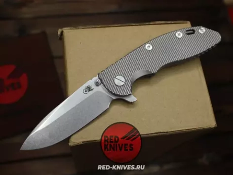 Нож HINDERER XM-18 SPEARPOINT Slicer TITANIUM -  фрезеровка волны RK-474
