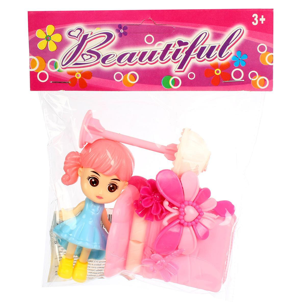 Кукла мини с аксессуарами, пакет 2202