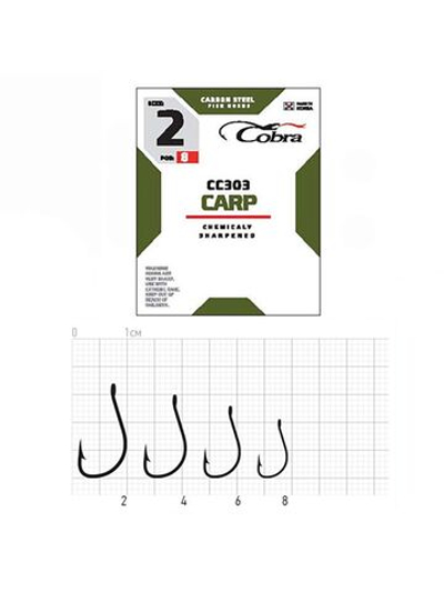Крючки Cobra CARP HIRASU серии CC303 размер006 (упк.10шт.)