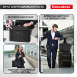 Сумка портфель BRAUBERG TEMPO с отделением для ноутбука 15 6" карман "Rush" черная 30х40х4 см