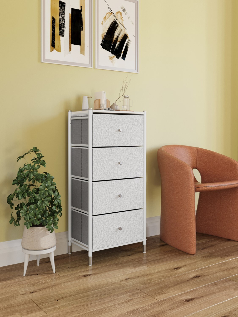 Комод Leset Нирита/Хайди, 4 ящика, Белый