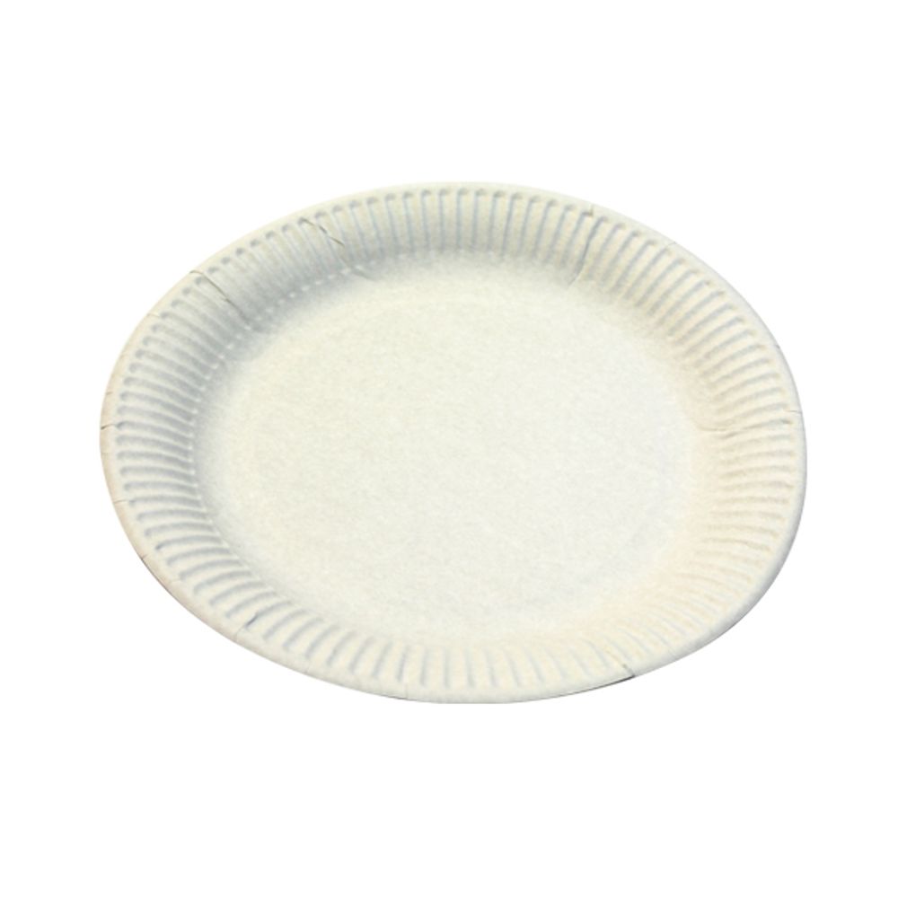 Тарелка одноразовая мелкая 230 мм белая