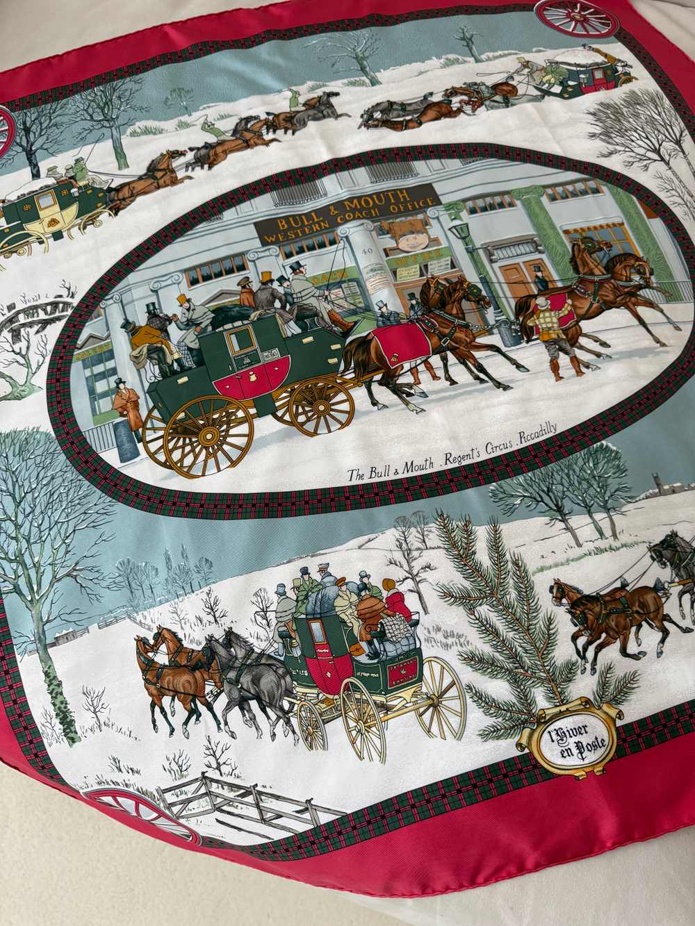 Платок Hermes «L'Hiver En Poste»