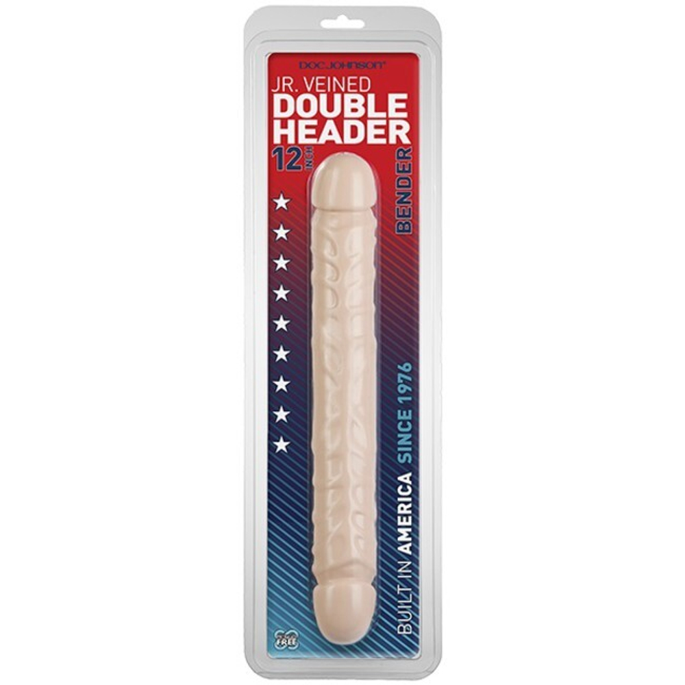 Фаллоимитатор двусторонний Double Header (Цвет: телесный)