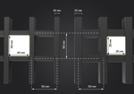 Светильник LED FTP Грильято Домино х6 50х50 (35х35) 12Вт 4000К IP20 330Лм DARKLUM