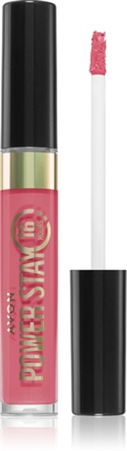 Avon Power Stay 16h - Долговременная матовая помадка в жидкой форме 16 часов. оттенок Persistent Pink, 6 ml