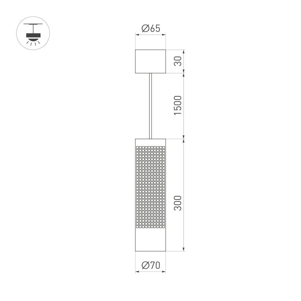 Светильник SP-SPICY-HANG-R70-13W Day4000 (WH, 50 deg, 230V) (Arlight, IP20 Металл, 3 года) 033680