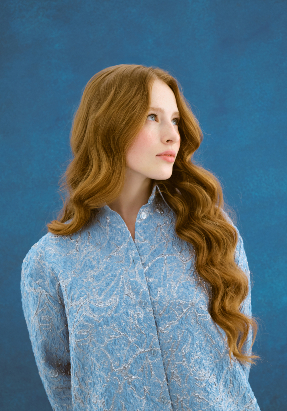 Ice blue long sleeved shirt