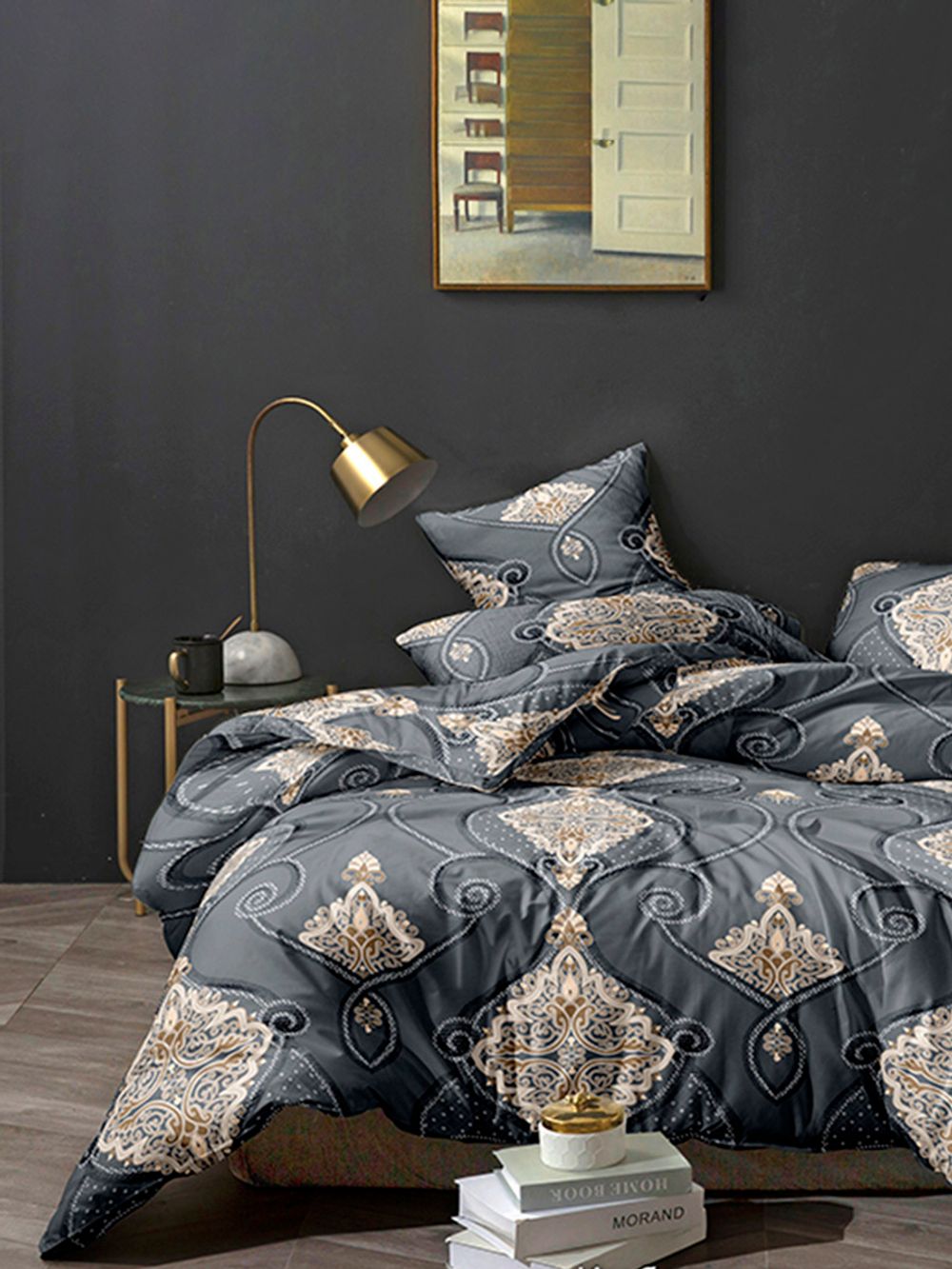 Простынь на резинке  полисатин Simple House "Дакка" 140x200 см