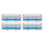 Bulldog Skincare For Men, чувствительные железные лезвия для бритья с маслом баобаба, 4 кассеты