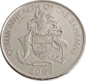 25 центов 2007 Багамские острова