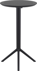 Стол пластиковый барный складной Siesta Contract Sky Folding Bar Table 60, черный