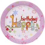 Тарелка бумажная 18 см в наборе 10 шт «День рождения» Животные