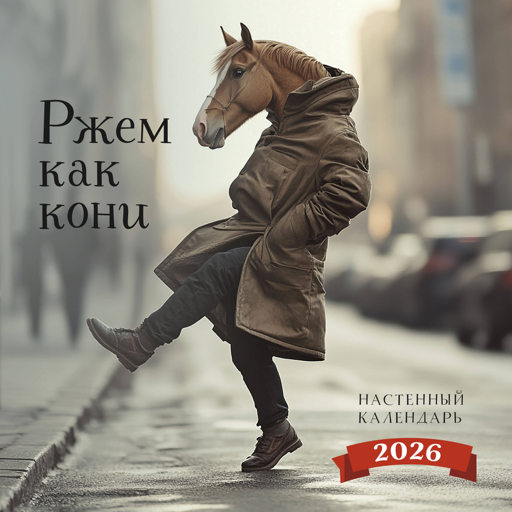 Ржем как кони. Календарь настенный на 2026 год (300х300)