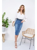 ♡︎ Юбка джинсовая длинная с разрезом ♡︎