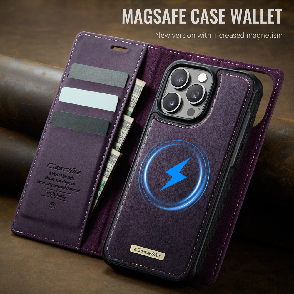 Чехол-кошелек CaseMe 2 in 1 MagSafe iPhone 16 ProMax