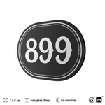 Номерок на дверь квартиры 899, для кабинета, офиса, шильдик 9 х 7 см, черный, Айдентика Технолоджи