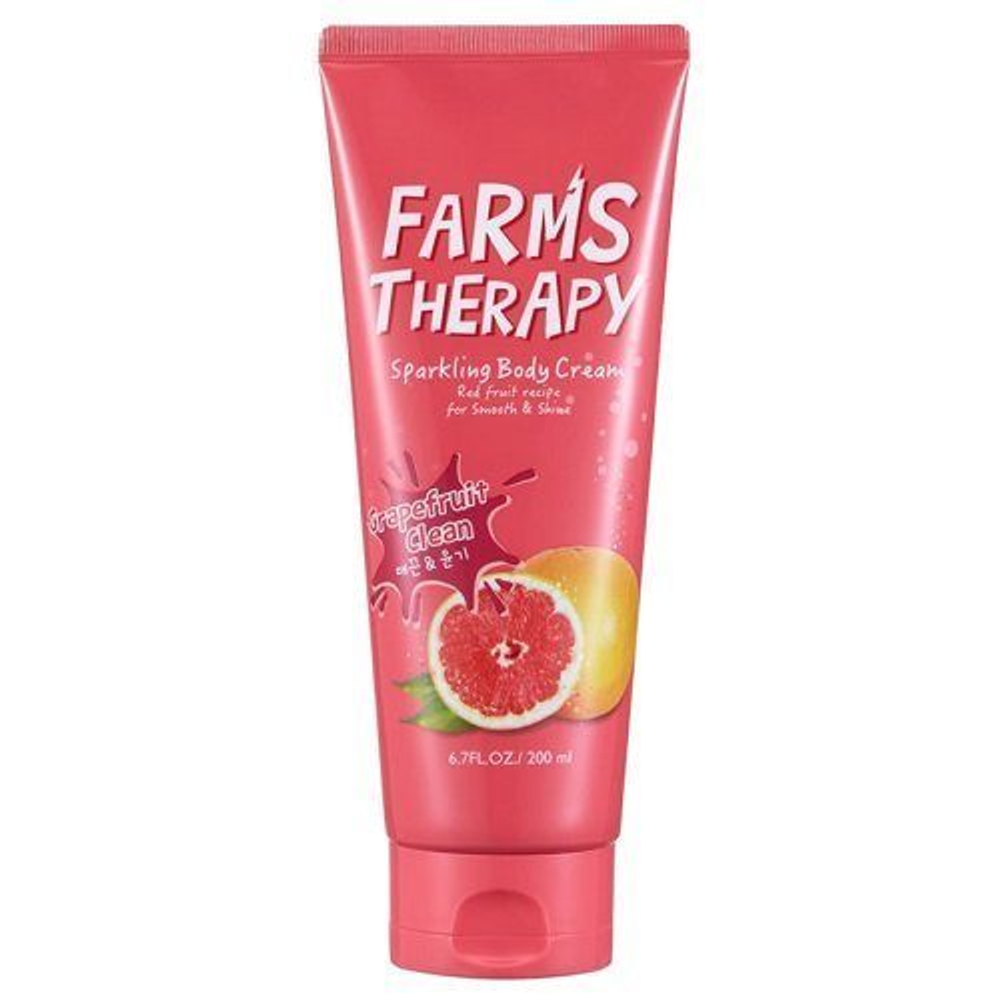 Крем для тела с экстрактом красного грейпфрута FARMS THERAPY Sparkling Body Cream 200 мл