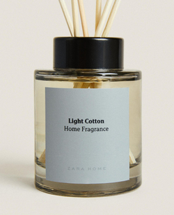 Zara Home LIGHT COTTON REED DIFFUSERS — ароматический диффузор с тростниковыми палочками, Легкий Хлопок, 100 мл