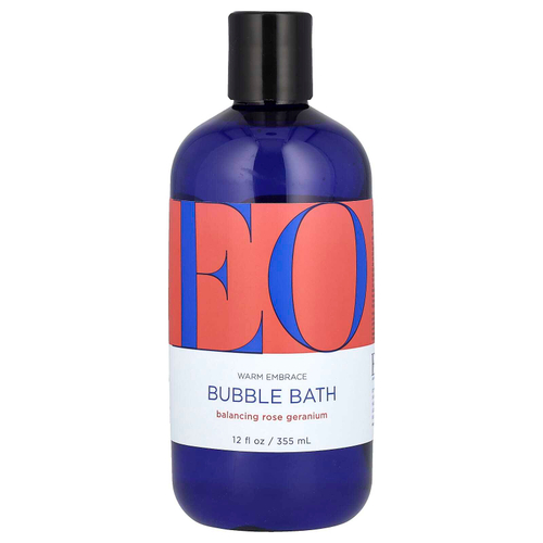 EO Products, Warm Embrace Bubble Bath, балансирующая роза и герань, 355 мл (12 жидк. унц.)