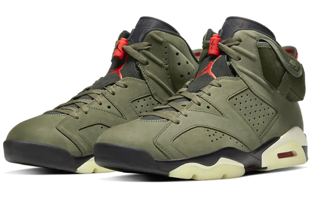 Кроссовки Travis Scott X Jordan Air Jordan 6 Medium Olive Ts