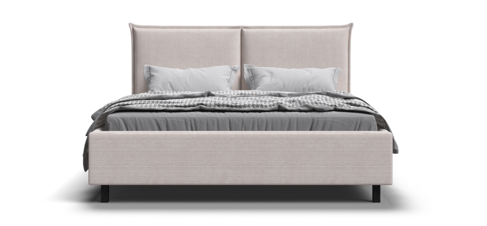 Лео Кровать 160 Вельвет Корд бежевый