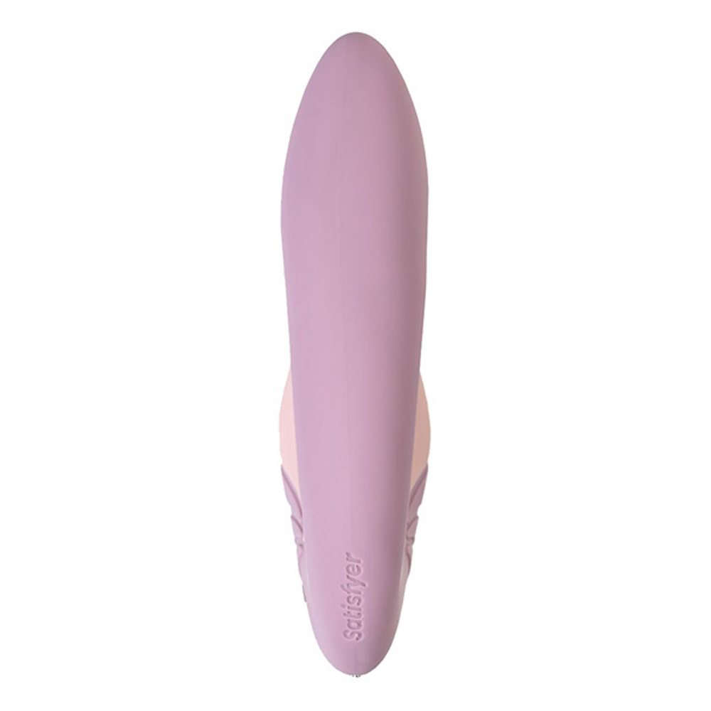 Сиреневый вибратор 16,9см с вакуумным стимулятором Satisfyer Supernova