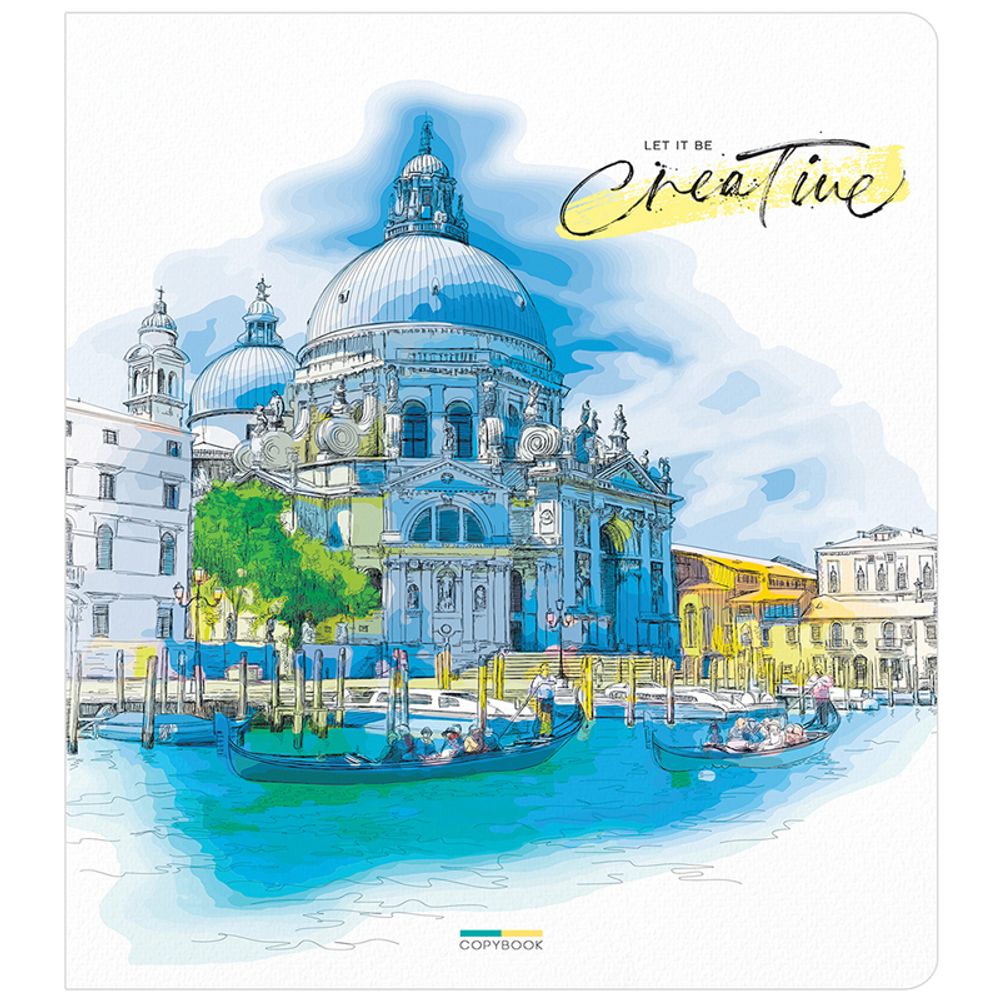 Тетрадь 48л, А5, линия, Спейс Путешествия Watercolor city, 1шт