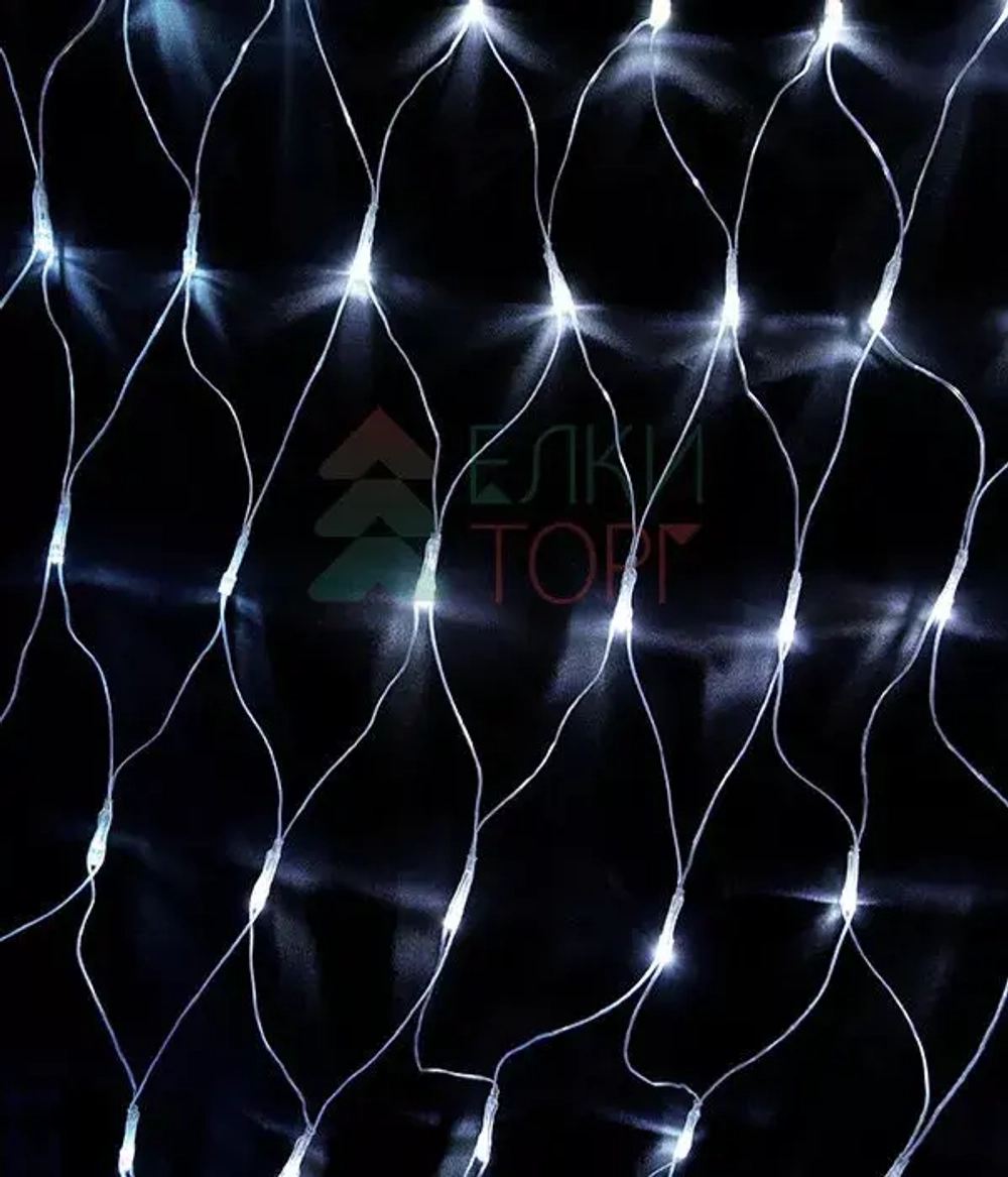 Светодиодная сетка с контроллером 2*3 м., 384 холодных белых LED ламп, прозрачный ПВХ, LTC (NTL384C-10-2W)