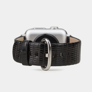 Ремешок для Apple Watch 40/41mm Classic из кожи ящерицы черного цвета