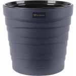Кашпо для цветов пластиковое 7,5л d-27,1см «Бархан» Антрацит