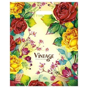 Пакет прорубная ручка Россия 38*47 см 60 мкм ПВД Винтаж 1 шт 500 шт/кор