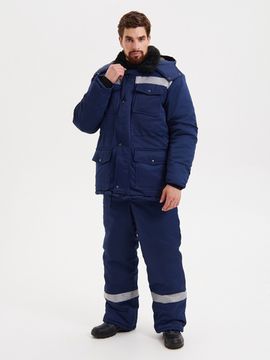 Костюм зимний "Мастер Плюс" полукомбинезон (синий)