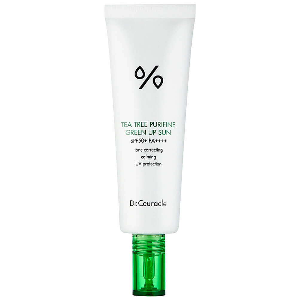 Dr Ceuracle Tea Tree Purifine Green Up Sun SPF 50+ PA++++ Солнцезащитный крем для проблемной кожи 50мл