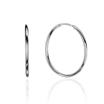 Серьги конго из белого золота 585 пробы JA-S-1С020414