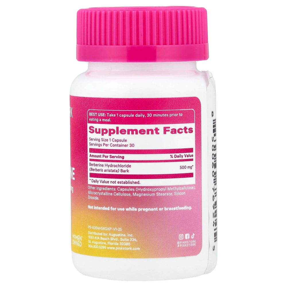 Pink Stork, берберин, 500 мг, 30 капсул
