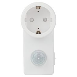 Датчик движения ЭРА MD 022 розеточный ДДР-01 1200Вт, 10-420с, 2-9м, 3+лк, 120гр, IP20 | Датчики движения
