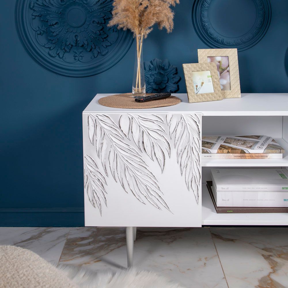 Тумба под ТВ Тропик 117см Стайл Айс Сильвер